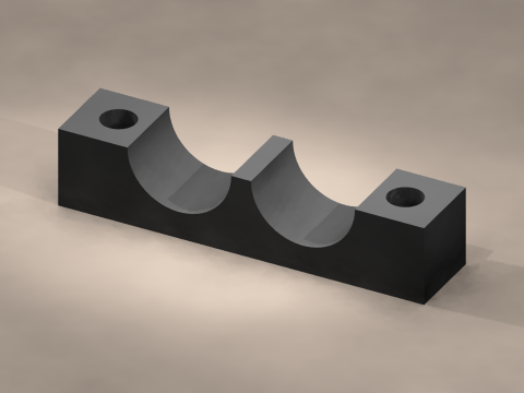 Cleat Cable - 2 Half Rounds 21/32 Radius Conductive Material